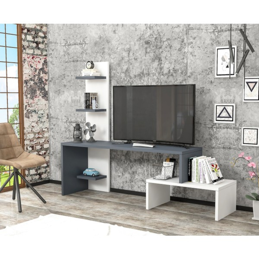 BMdekor TV Ünitesi Sümbül Antrasit 124 cm Tv Ünitesi / Sehpası Fiyatı