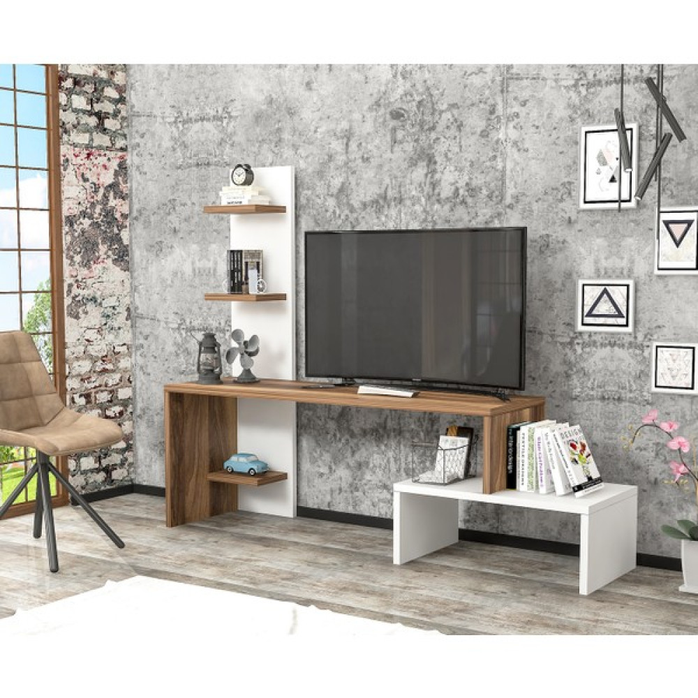 BMdekor TV Ünitesi Sümbül Ceviz 124 cm Tv Ünitesi / Sehpası Fiyatı