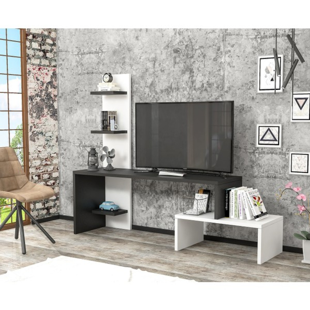 BMdekor TV Ünitesi Sümbül Siyah 124 cm Tv Ünitesi / Sehpası Fiyatı