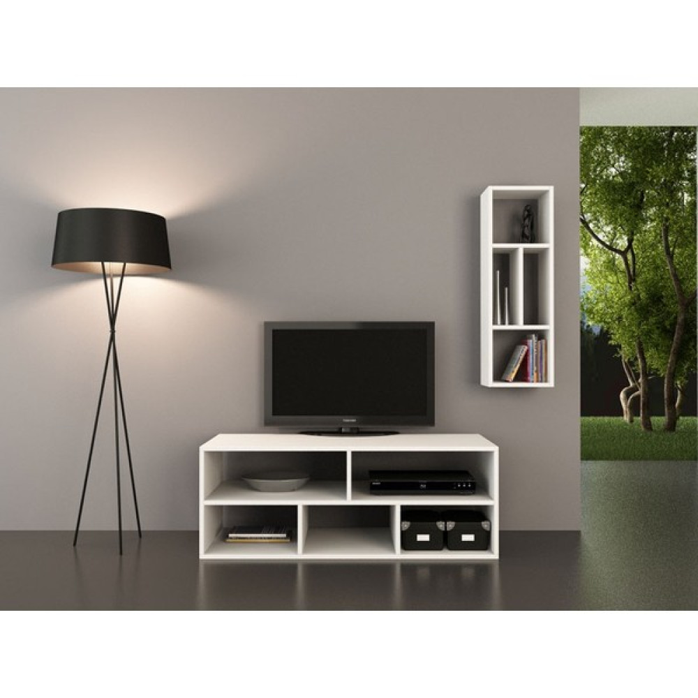 BMdekor TV Ünitesi Yağmur Beyaz 120 cm Tv Ünitesi / Sehpası Fiyatı