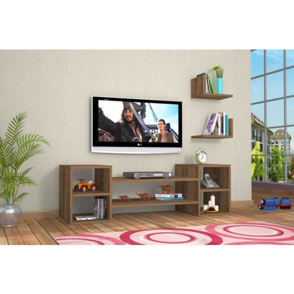BMdekor TV Ünitesi Zümrüt Ceviz 130 cm Tv Ünitesi / Sehpası Fiyatı
