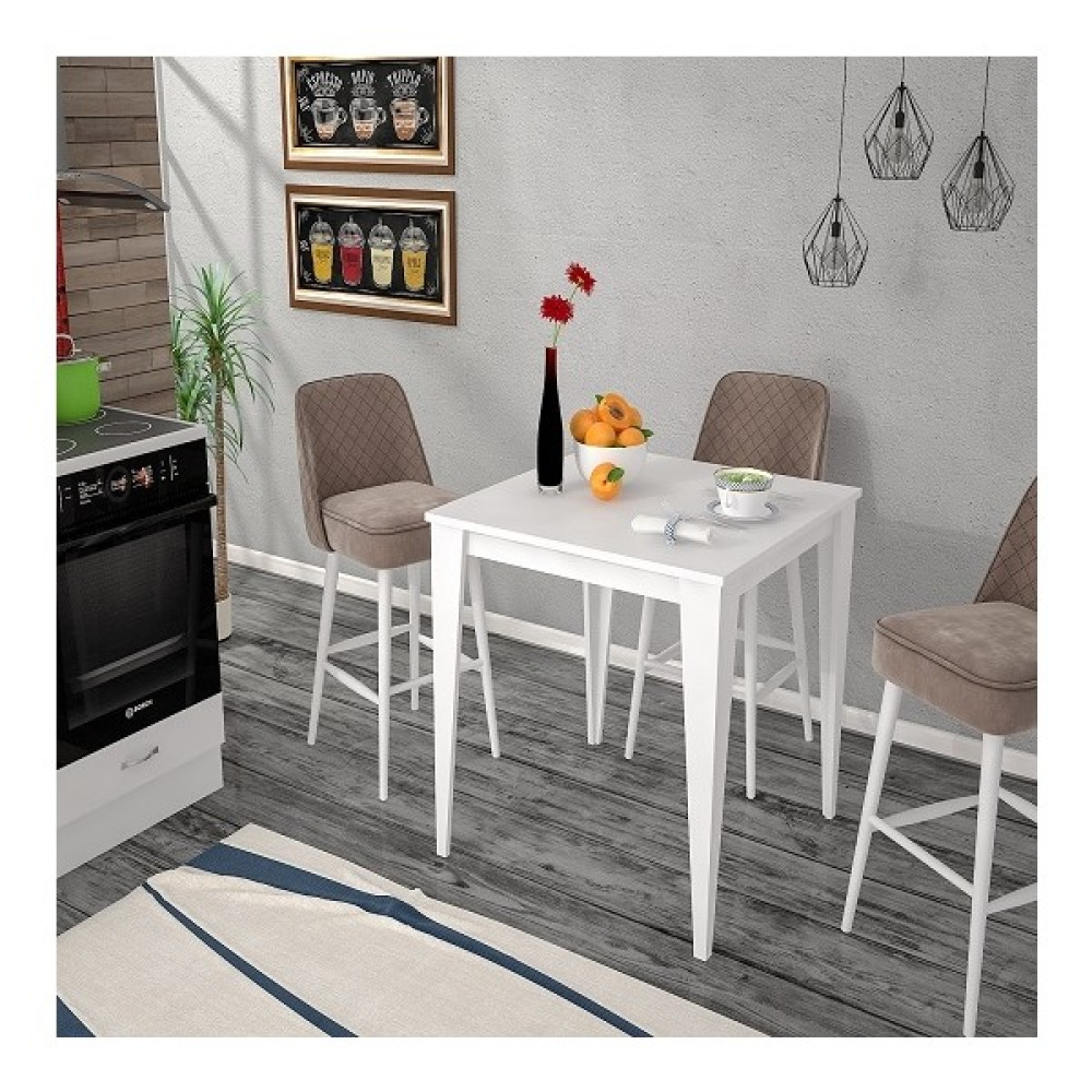 BMdekor Yemek Masası Yaren Beyaz 70 cm Yemek & Mutfak Masası Fiyatı