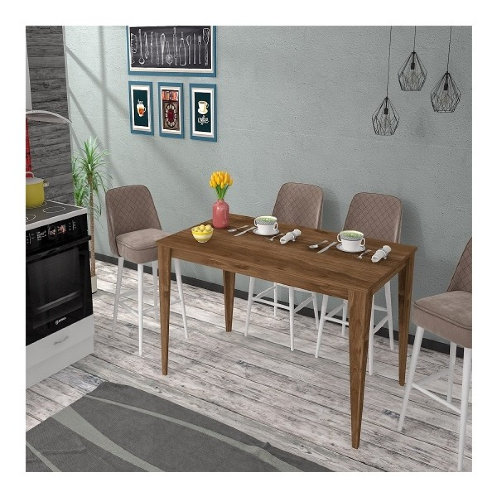 BMdekor Yemek Masası Yaren Ceviz 130 cm Yemek & Mutfak Masası Fiyatı
