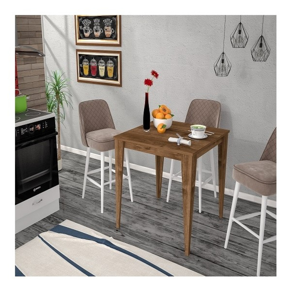 BMdekor Yemek Masası Yaren Ceviz 70 cm Yemek & Mutfak Masası Fiyatı