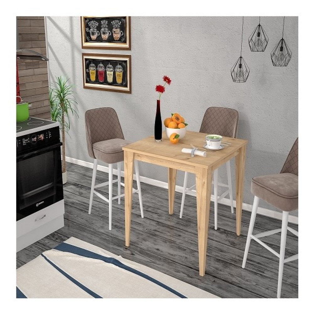 BMdekor Yemek Masası Yaren Safir Meşe 70 cm Yemek & Mutfak Masası Fiyatı