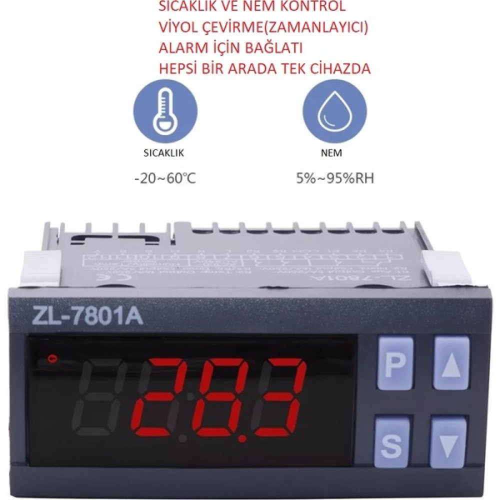 BMK Sıcaklık ve Nem Kontrol, Viyol Çevirme(Zamanlayıcı),Alarm Için Bağlantı. Hepsi Bir Arada Tek Cihaz 48 Ölçüm Aletleri / Cihazları Fiyatı