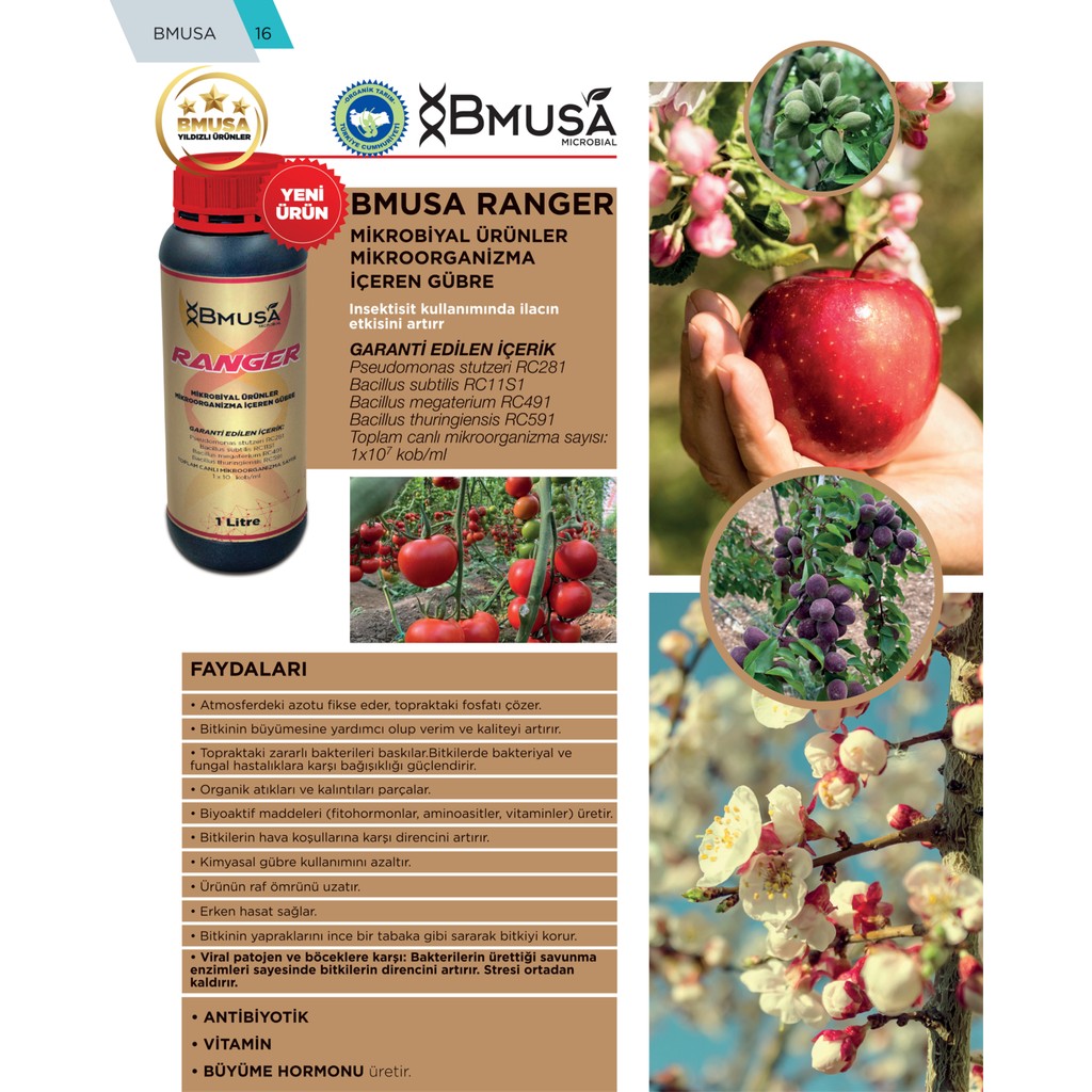 Bmusa Bmus Ranger 1lt Mikrobiyal Gübre - 1 Diğer Fiyatı