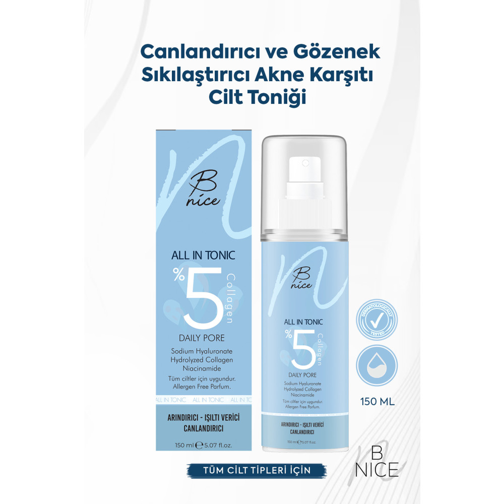 BNICE Canlandırıcı ve Gözenek Sıkılaştırıcı Akne Karşıtı Cilt Toniği - 150ML Cilt ve Yüz Bakımı Fiyatı