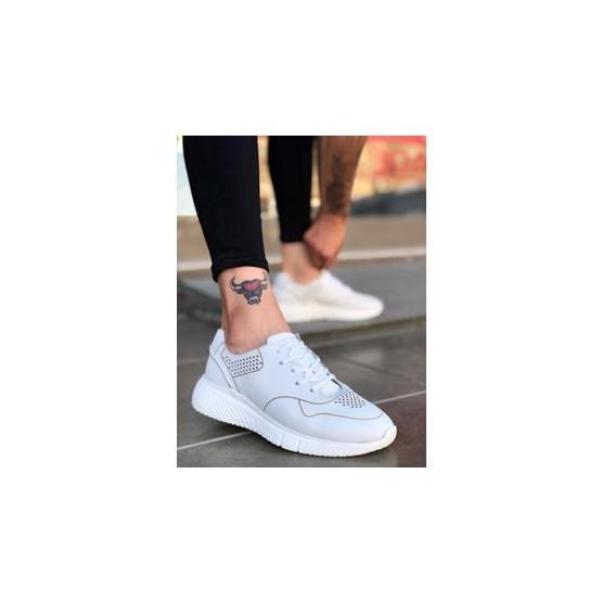 Boa BA0139 Sarı İçi Dışı Hakiki Deri Beyaz Sneakers Erkek Ayakkabı