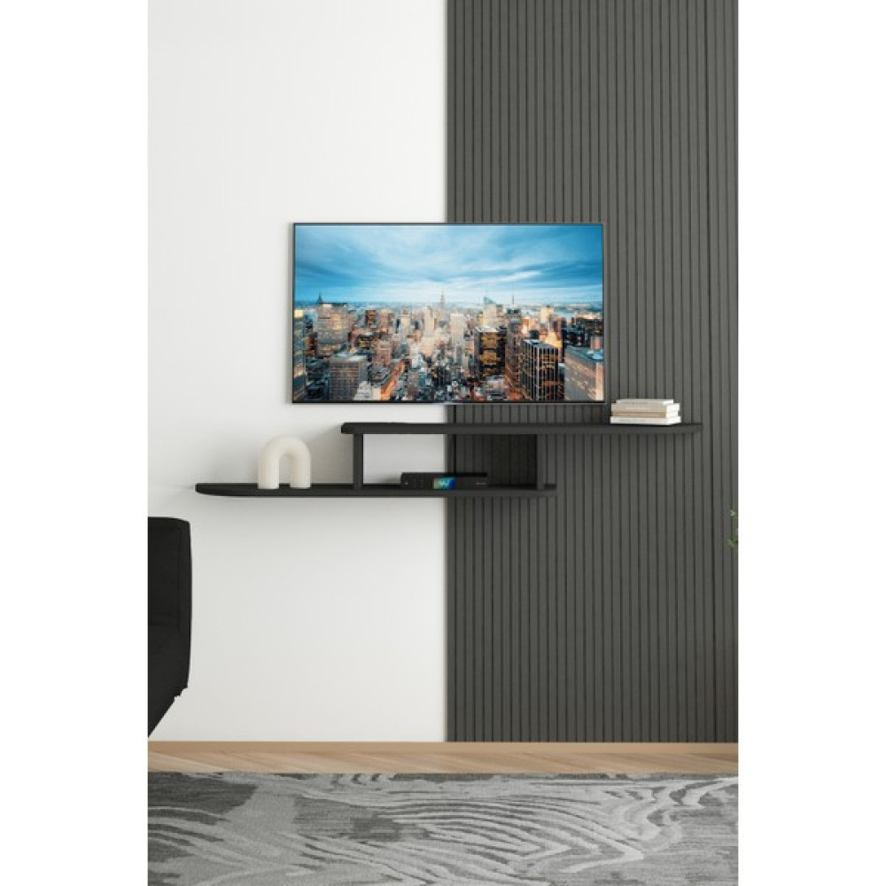 Bobb Tv Duvar Rafı - Antrasit Tv Ünitesi / Sehpası Fiyatı