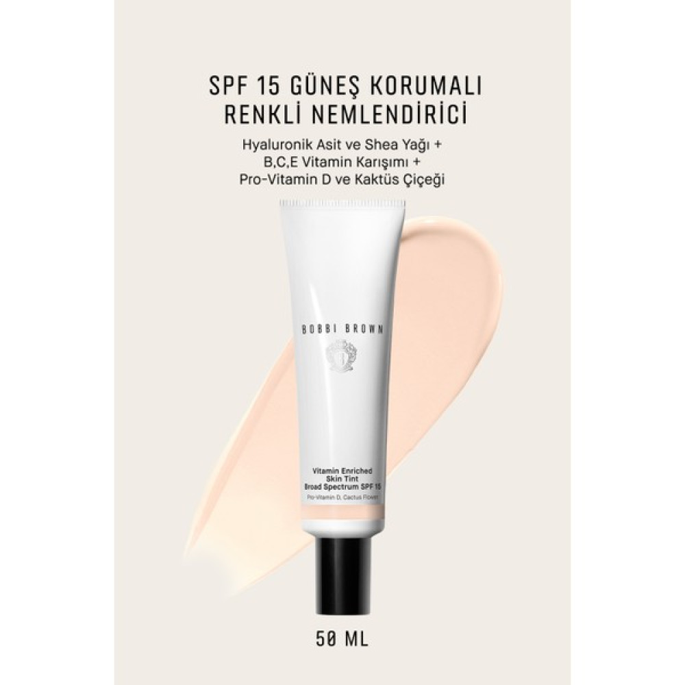 Bobbi Brown Vitamin Enriched Işıltılı Bitişli Renkli Nemlendirici SPF 15 50 ml - Fair 3 - 716170284682 Fondötenler Fiyatı