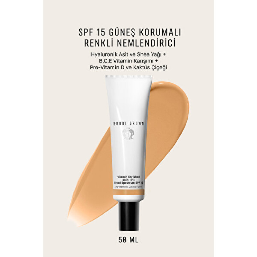 Bobbi Brown Vitamin Enriched Işıltılı Bitişli Renkli Nemlendirici SPF 15 50 ml - Golden 2 - 716170284750 Fondötenler Fiyatı