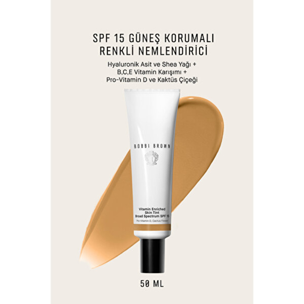 Bobbi Brown Vitamin Enriched Işıltılı Bitişli Renkli Nemlendirici SPF 15 50 ml - Golden 3 - 716170284767 Fondötenler Fiyatı