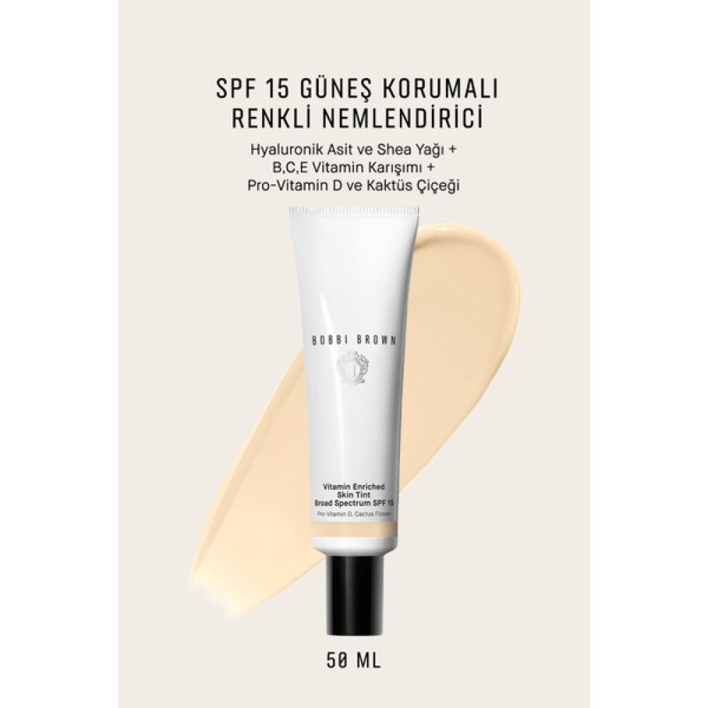 Bobbi Brown Vitamin Enriched Işıltılı Bitişli Renkli Nemlendirici SPF 15 50 ml - Light 1 - 716170284699 Fondötenler Fiyatı