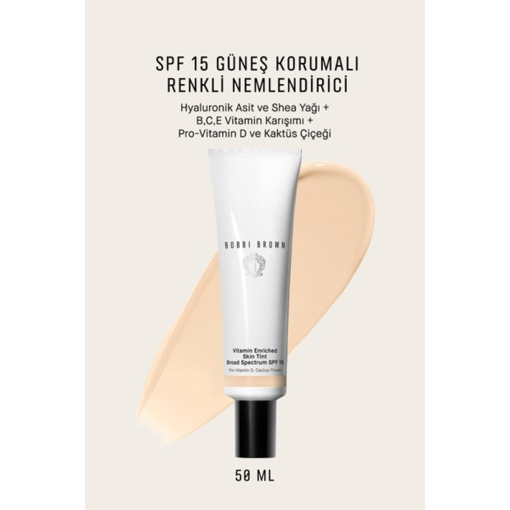 Bobbi Brown Vitamin Enriched Işıltılı Bitişli Renkli Nemlendirici SPF 15 50 ml - Light 2 - 716170284705 Fondötenler Fiyatı