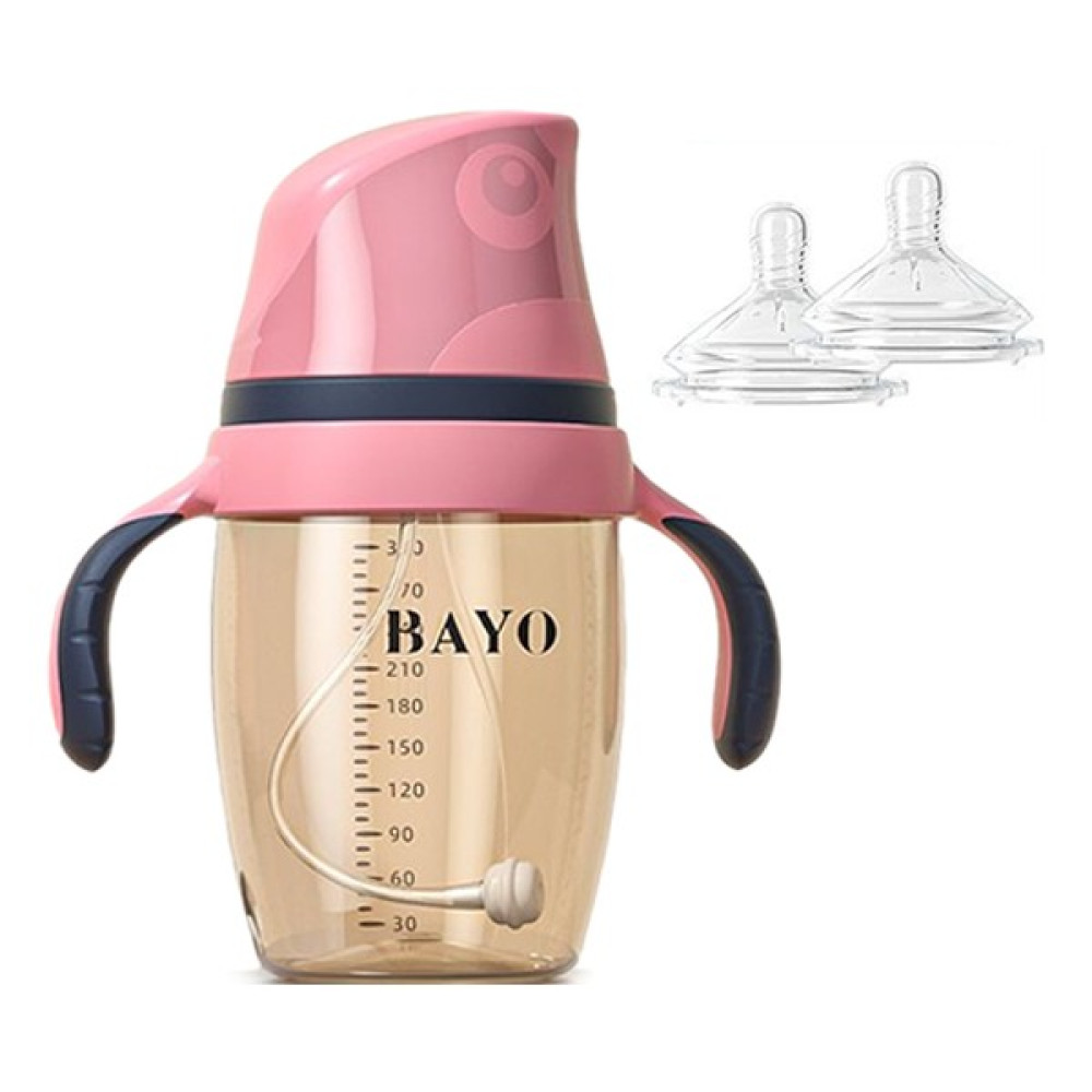 Bobdog Bayo Ppsu Geniş Kalibreli Bebek Boğulmayı Önleyici Biberon 300ML (Yurt Dışından) - Pembe - 300 ml Biberon Fiyatı