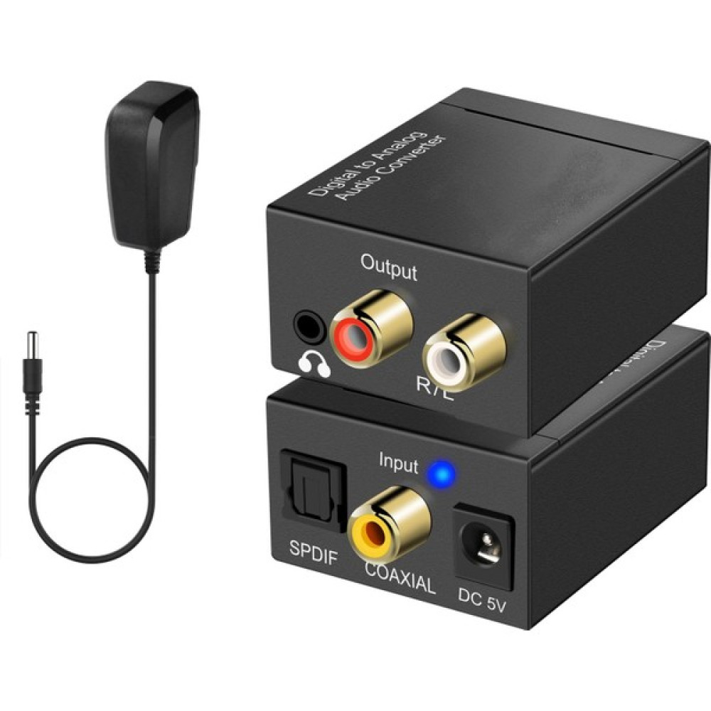 Boblov 3.5 mm Dijital Analog Ses Dönüştürücü Optik Fiber Toslink Koaksiyel Sinyal Rca R/l Ses Çözücü Spdıf Bilgisayar Çevirici ve Adaptörü Fiyatı