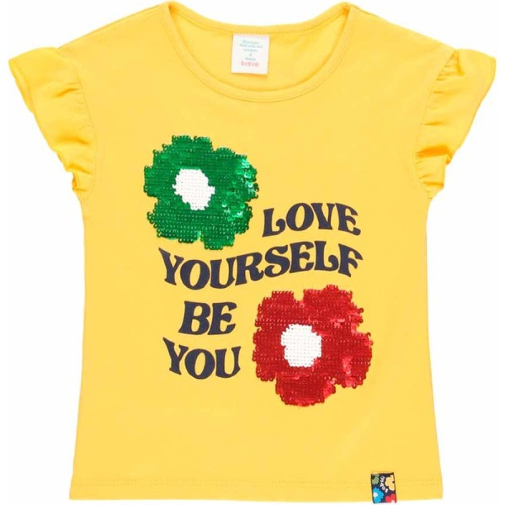 Boboli Kız Çocuk Pamuk Tişört Sarı Kız Çocuk T-shirt Fiyatı