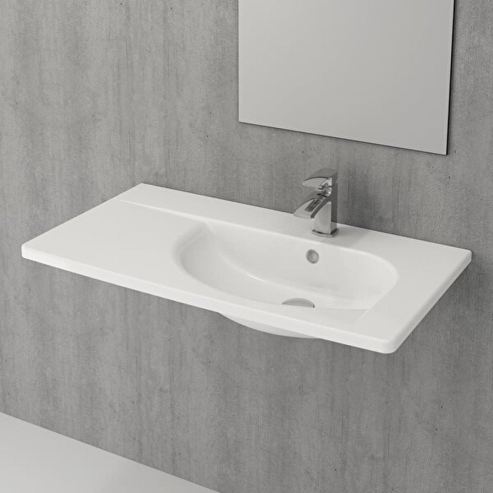 Bocchi 1020-001-0126 Taormina Arch Etajerli Lavabo 86 cm Beyaz Lavabo Fiyatı
