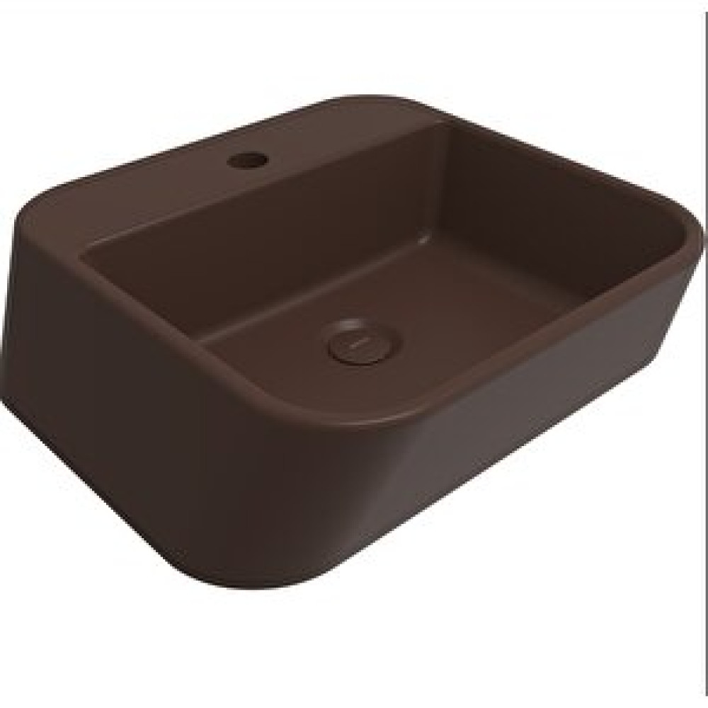 Bocchi Firenze 1074-025-0125 Batarya Banklı Çanak Lavabo Mat Kahve Lavabo Fiyatı