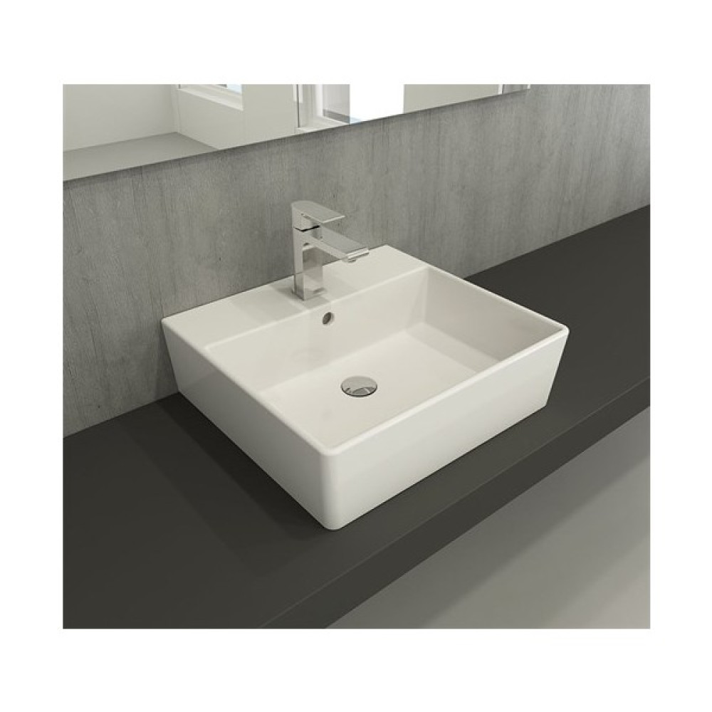 Bocchi Milano Lavabo 50 cm 1216-062-0126 - Parlak Beyaz Lavabo Fiyatı