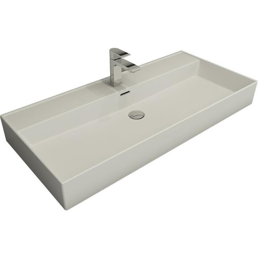 Bocchi Milano Tezgah Üstü Lavabo 100 Cm Mat Beyaz 1378-002-0126 Lavabo Fiyatı