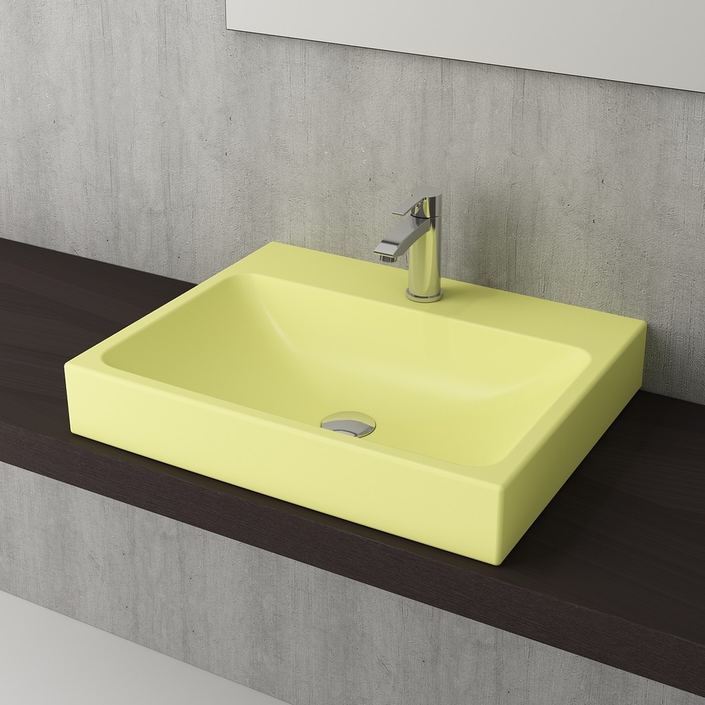 Bocchi Scala Tezgah Üstü Lavabo 60 cm Mat Sarı 1077-026-0126 - MAT SARI Diğer Fiyatı