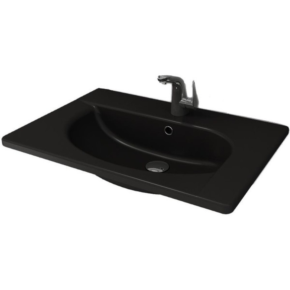 Bocchi Taormina Arch Etajerli Lavabo 65 cm Mat Siyah 1009-004-0126 Lavabo Fiyatı