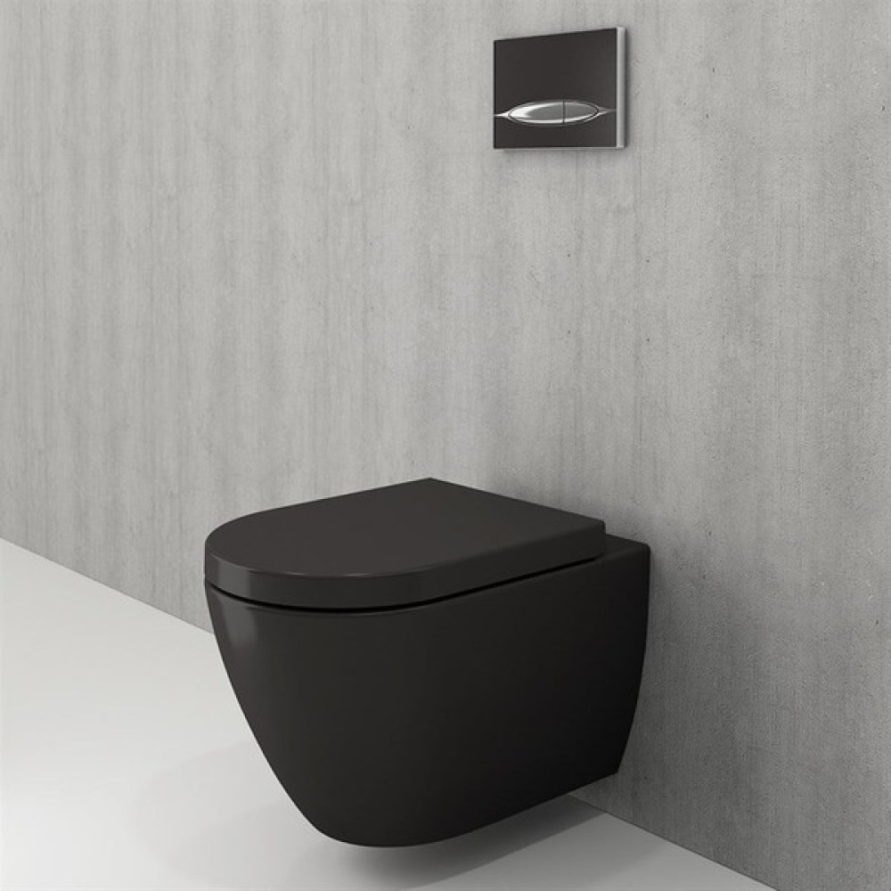 Bocchi Venezia Rimless Asma Klozet Mat Siyah - Beyaz Klozet Fiyatı