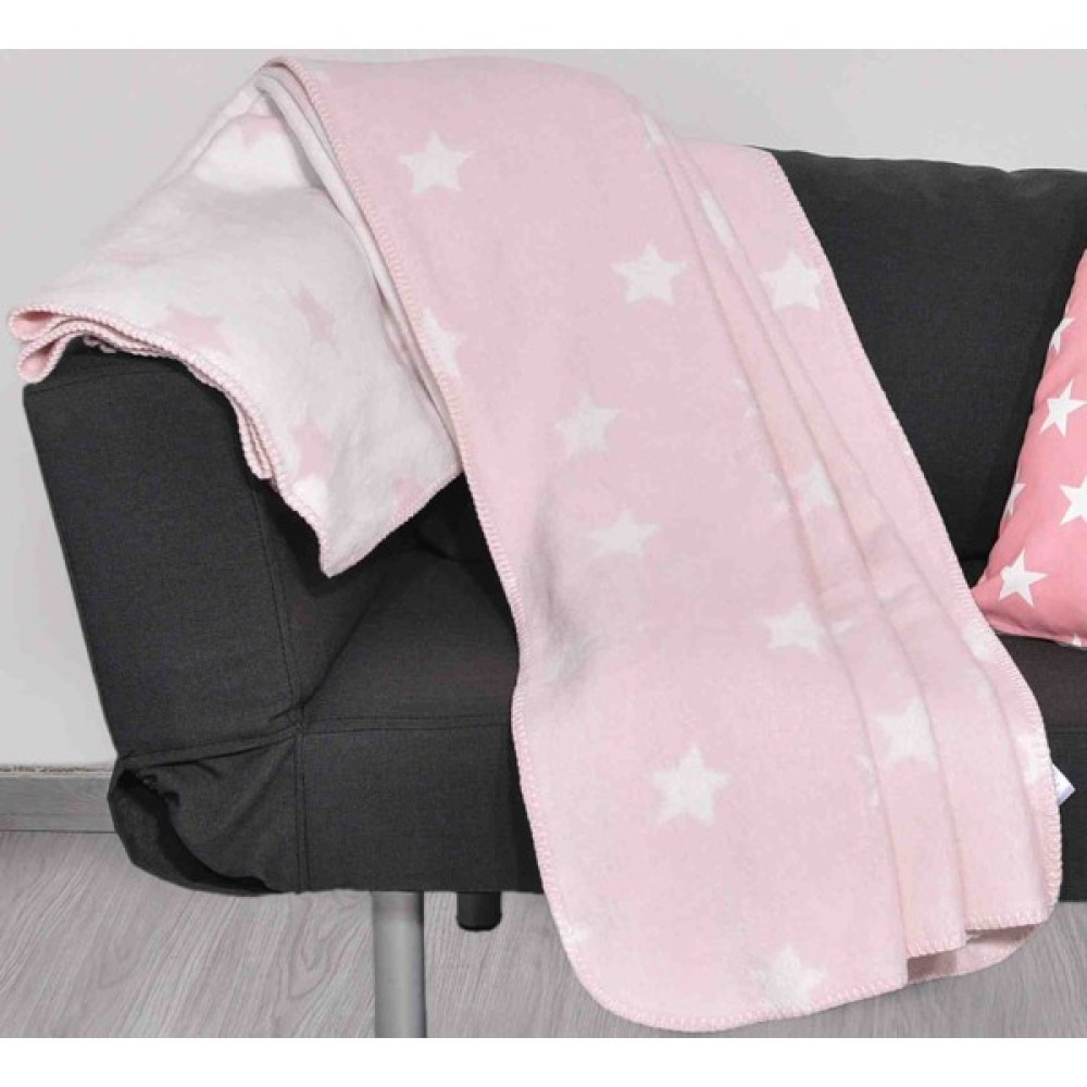 Boco Bebek Battaniyesi Pembe Polar Yıldızlı Pamuklu Battaniye - Açık Pembe - 100 x 120 cm Battaniye Fiyatı