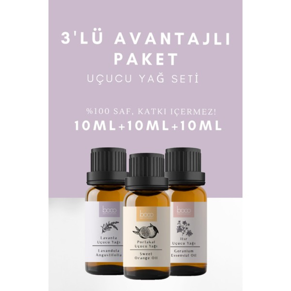 Boco Nature Itır & Lavanta & Portakal Saf Aromaterapi Uçucu Yağı 3'lü Set (30ml) Oto Boyaları Fiyatı