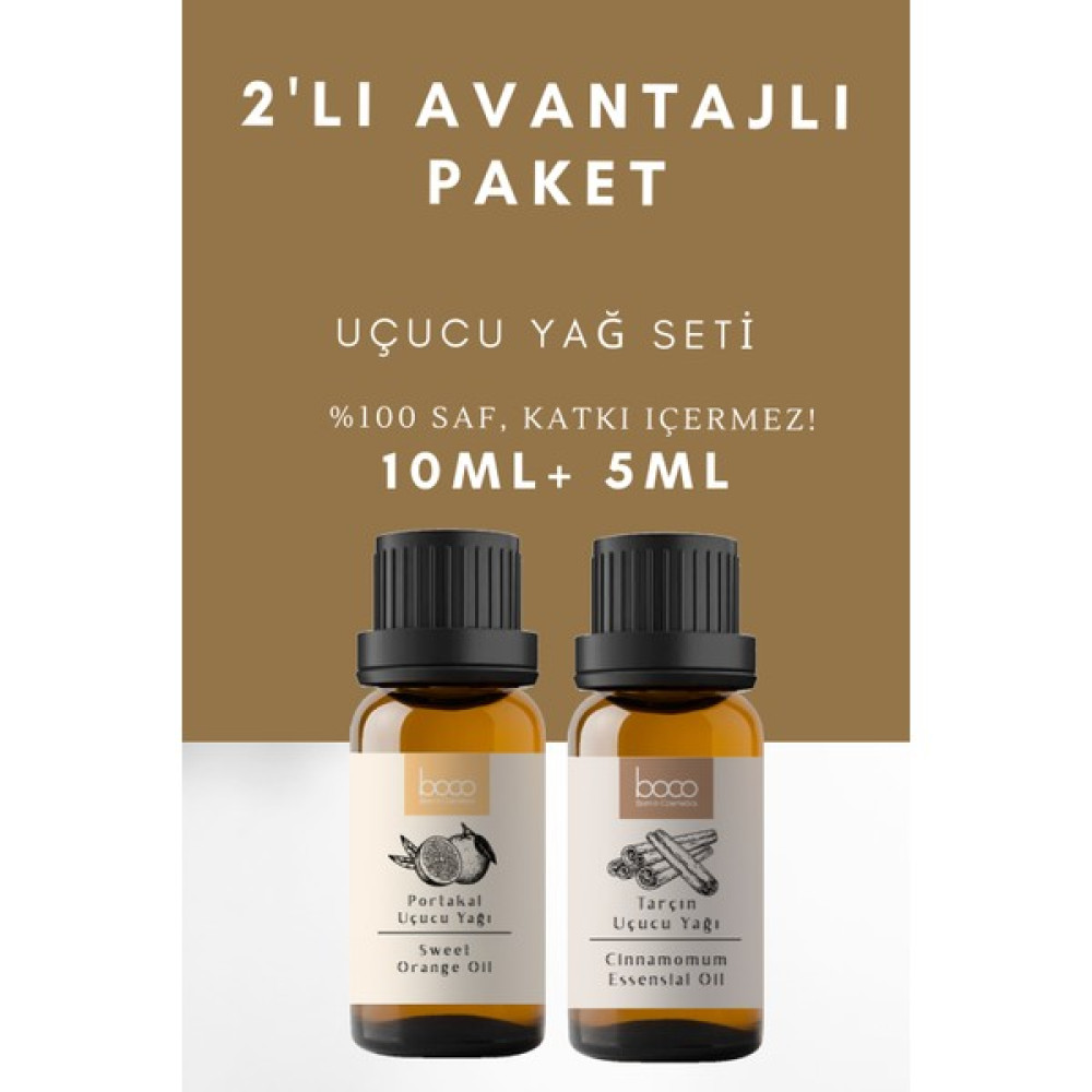 Boco Portakal & Tarçın Saf Aromaterapi Uçucu Yağı 2'li Set 15 ml Oto Boyaları Fiyatı