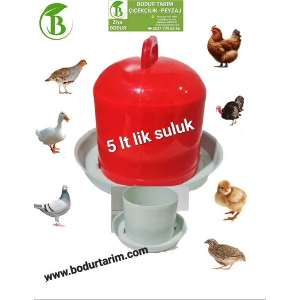 Bodur Tarım 5 Lt Lik Tavuk,kuş,civciv Suluğu Çift Korumalı Değişik Renklerde Göderim Yapılmaktadır. Evcil Hayvan Ürünleri Fiyatı