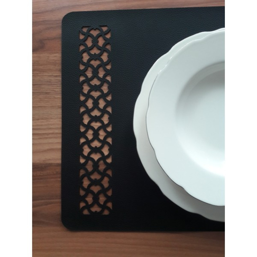 Bodurlar Kumaş 2 Adet Artica Siyah Egzotik Amerikan Servis - Renkli - 35 x 45 cm Amerikan Servis Fiyatı