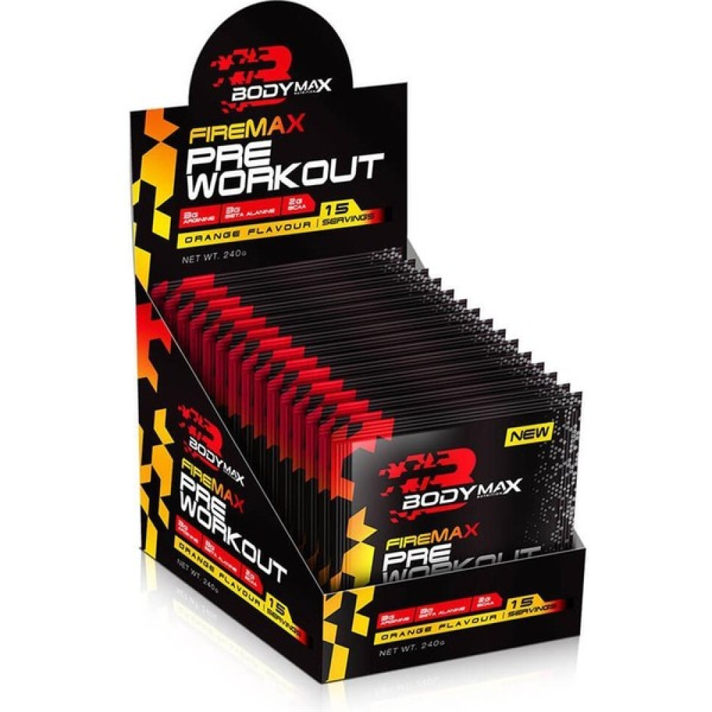 Bodymax Firemax 16gr*15 Şase Pre-Workout Şase Portakal - -- Amino Asit Fiyatı