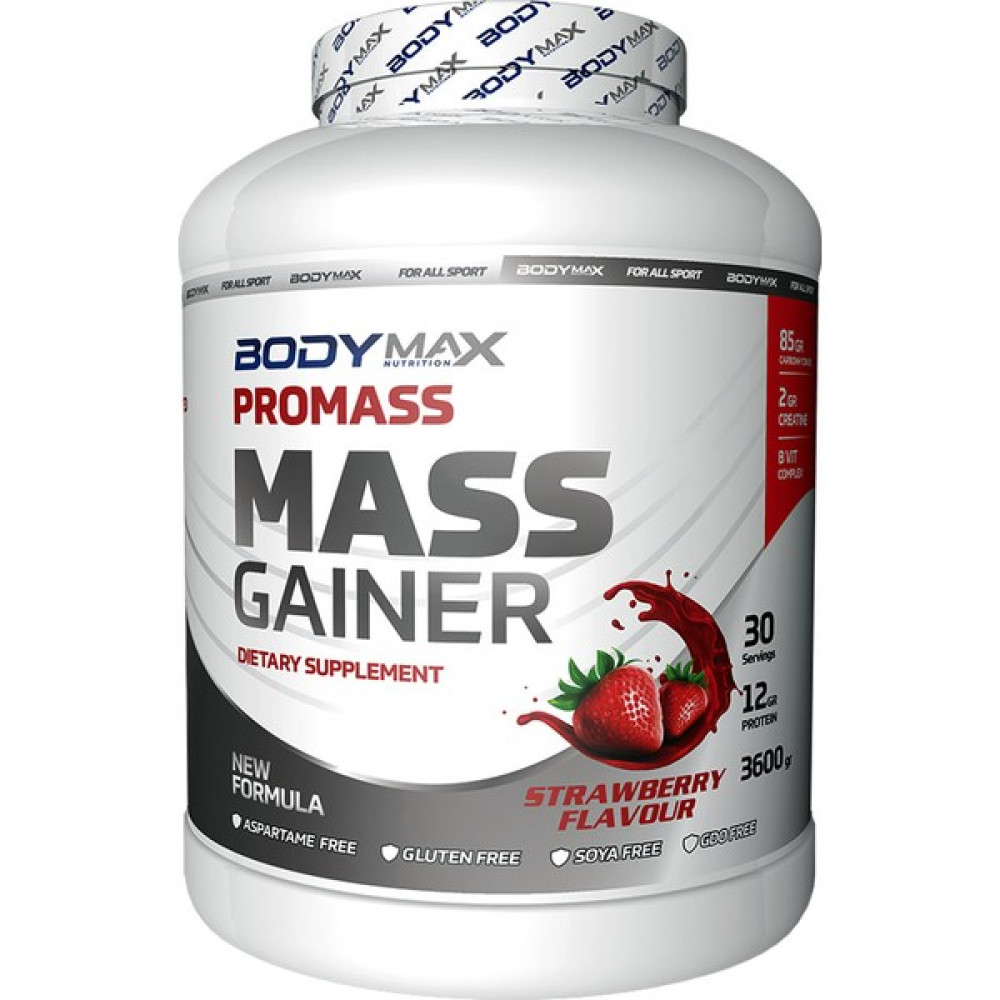 Bodymax Mass Gainer Kilo Almaya Yardımcı Karbonhidrat Tozu 3600 gr Çilek Aromalı Sporcu Besinleri Fiyatı