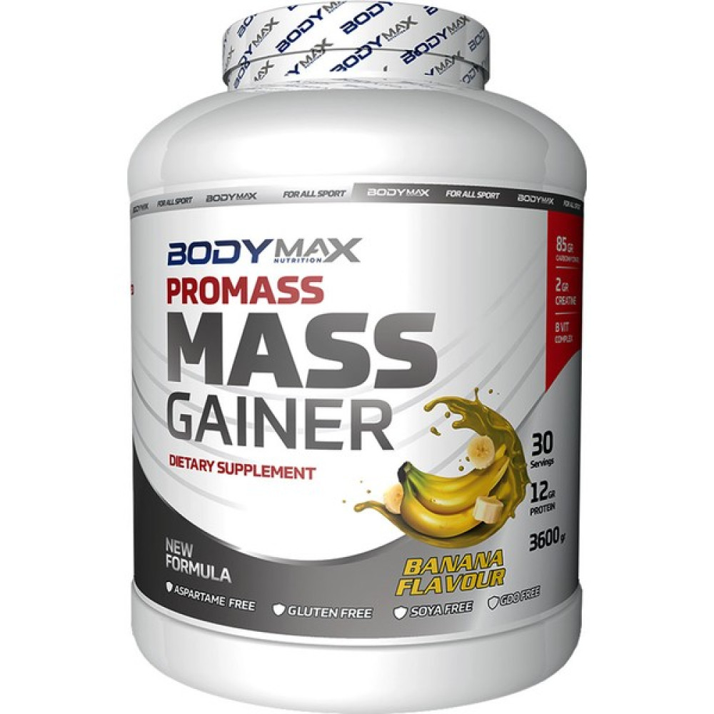Bodymax Mass Gainer Kilo Almaya Yardımcı Karbonhidrat Tozu 3600 gr Muz Aromalı - -- Sporcu Besinleri Fiyatı