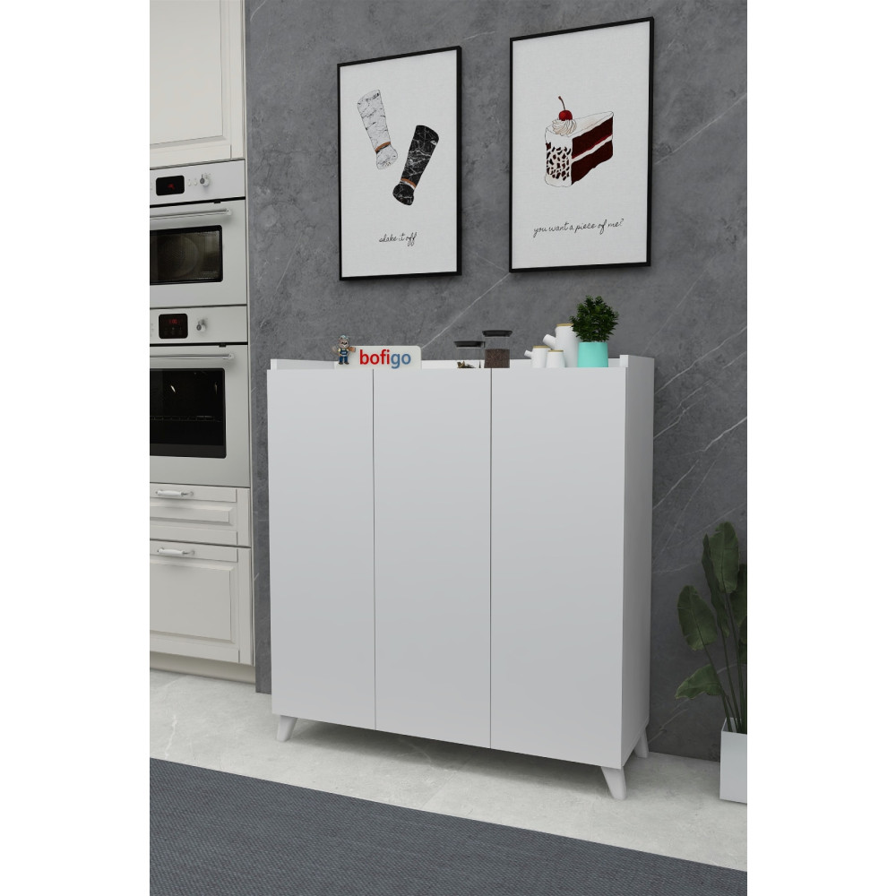 Bofigo 3 Kapaklı Çok Amaçlı Dolap Çok Amaçlı Mutfak Dolabı Banyo Dolabı Ayakkabılık Beyaz Mutfak Dolabı / Mobilyası Fiyatı