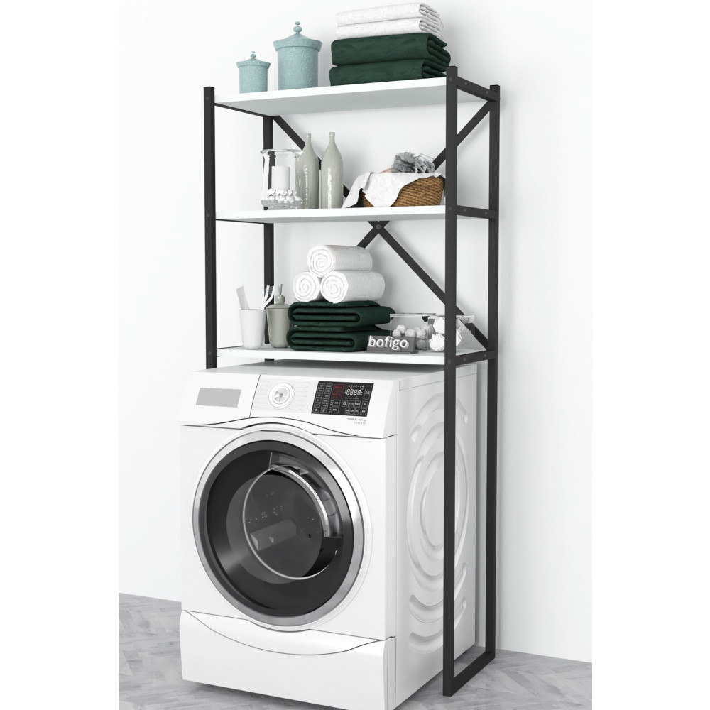 Bofigo 3 Raflı Metal Banyo Düzenleyici Metal Banyo Rafı Çamaşır Makinası Üstü Beyaz Banyo Dolabı / Mobilyası Fiyatı