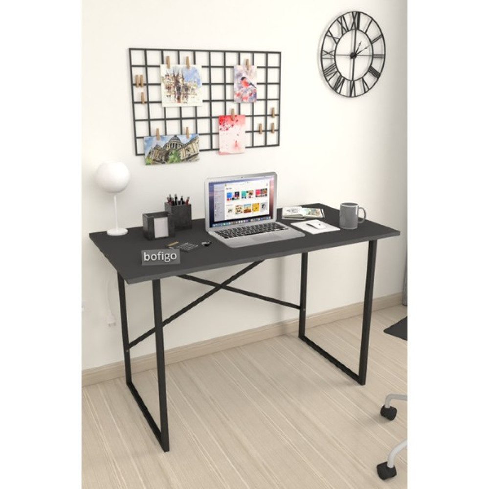 Bofigo 60X120 cm Çalışma Masası Bilgisayar Masası Ofis Ders Yemek Masası Antrasit - 120 x 60 x 75 cm Çalışma Masası Fiyatı