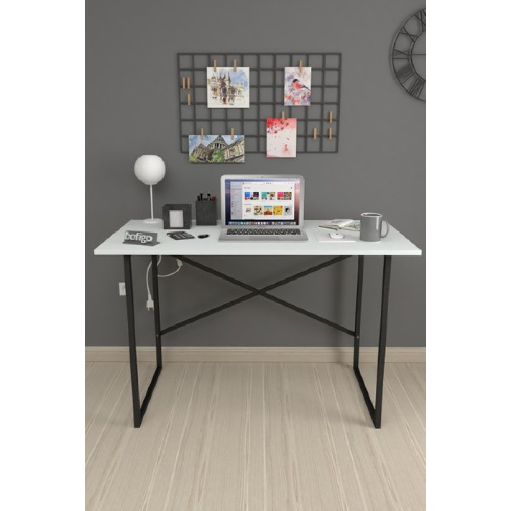 Bofigo 60X120 cm Çalışma Masası Bilgisayar Masası Ofis Ders Yemek Masası Beyaz - 120 x 60 x 75 cm Çalışma Masası Fiyatı