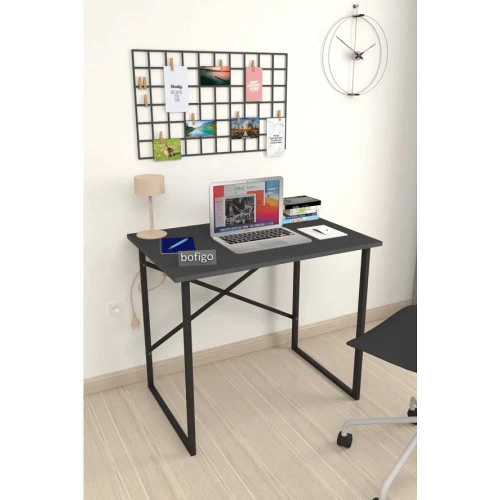 Bofigo 60X90 Cm Calisma Masasi Bilgisayar Masasi Ofis Ders Yemek Masasi Antrasit Çalışma Masası Fiyatı