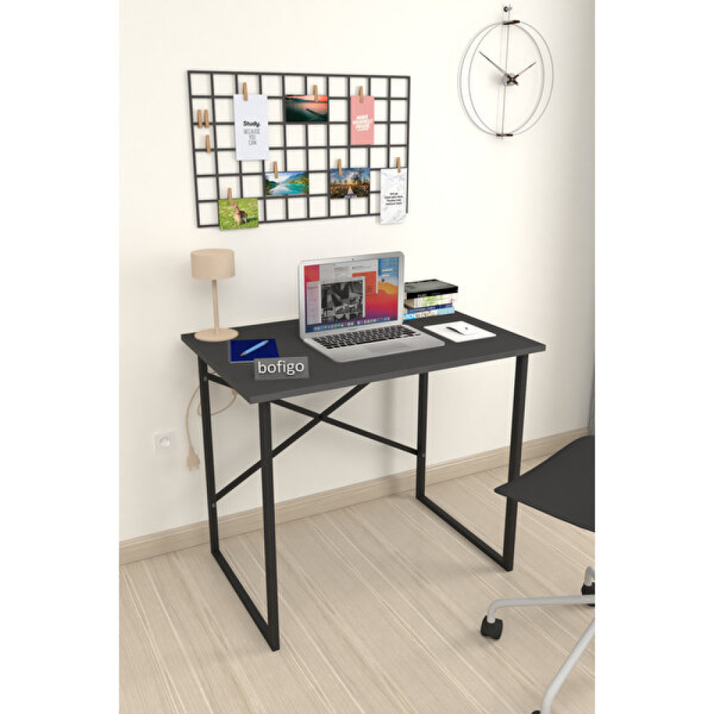 Bofigo 60X90 cm Çalışma Masası Bilgisayar Masası Ofis Ders Yemek Masası Antrasit - Y: 75 cm D: 60 cm G: 90 cm Çalışma Masası Fiyatı