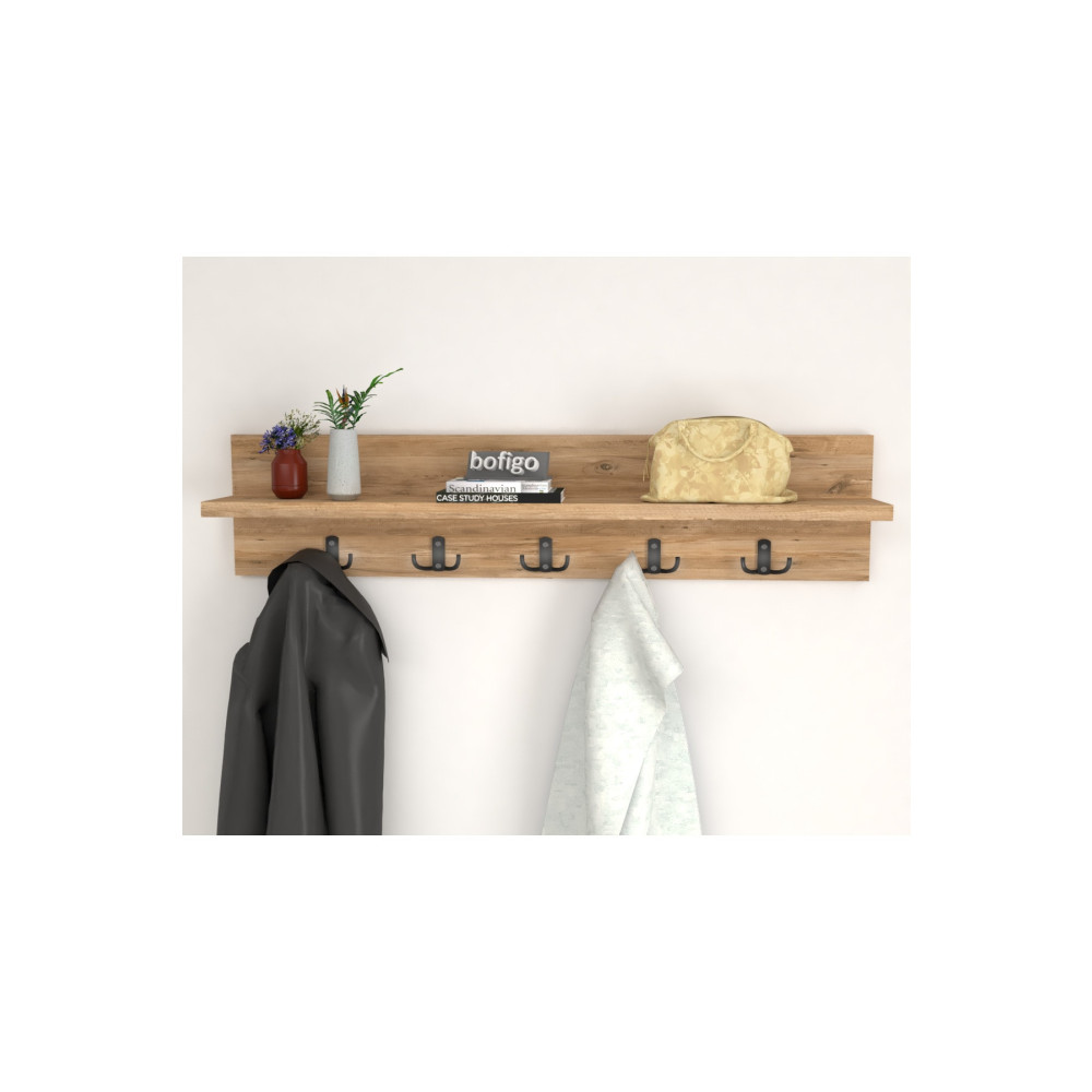 Bofigo Portmanto Duvar Askılığı Elbise Askılığı Çam 80 Cm Vestiyer Fiyatı