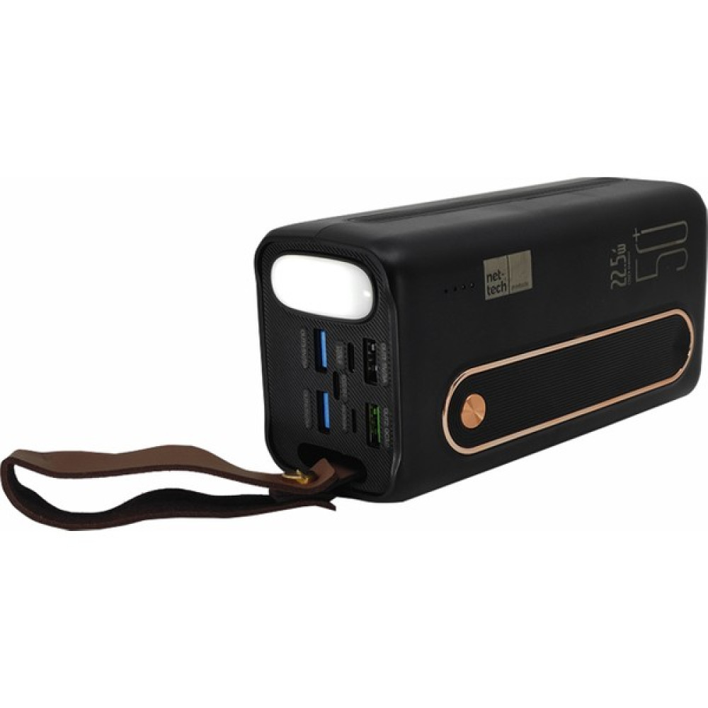 Boğazören 50000 mAh Taşıma Askılı Powerbank Micro+Type-C+Usb 4 Çıkışlı+Pd 22.5W Hızlı Sarj+Led Pil Gösterge+Fener - Siyah Taşınabilir Şarj Cihazı - Powerbank Fiyatı
