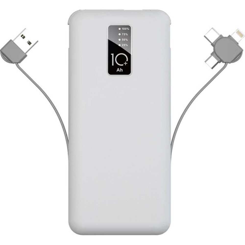 Boğazören Çoklu Kablolu Powerbank Hızlı Şarj Kendinden Kablolu Powerbank For Samsung,xiaomi,iphone - Beyaz Taşınabilir Şarj Cihazı - Powerbank Fiyatı