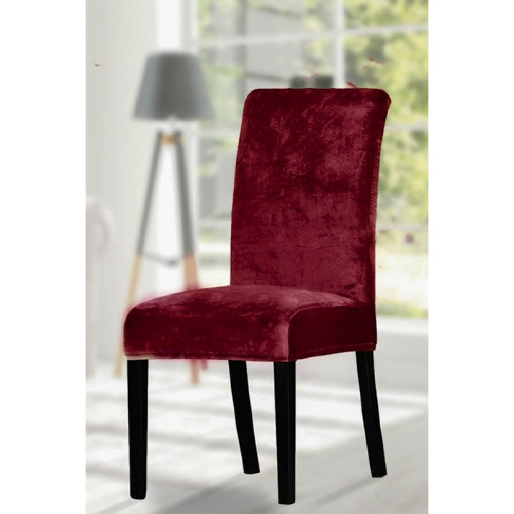 Bogda Kadife Sandalye Kılıfı Kirmızı 6 Li Set,yıkanabilir Lastikli Kadife Kumaş Sandalye Örtüsü - Kırmızı - 35 x 50 cm Koltuk & Kanepe Örtüsü Fiyatı