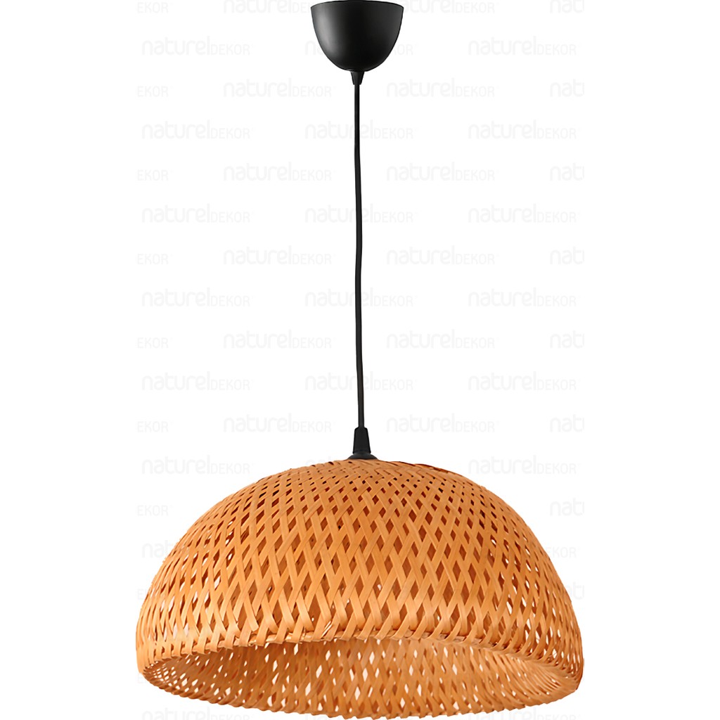 Bohem Bambu Boja Pendant Sarkıt Avize Lamba 35 cm - Iskandinav, Modern, Bohem, Rattan Aydınlatma - 1 Avize Fiyatı