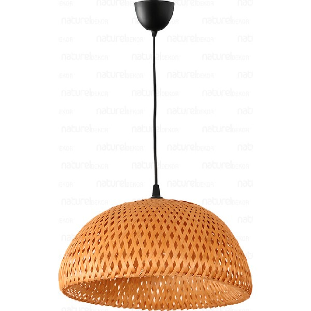 Bohem Bambu Boja Pendant Sarkıt Avize Lamba 35 cm - Iskandinav, Modern, Bohem, Rattan Aydınlatma - 1'li Avize Fiyatı