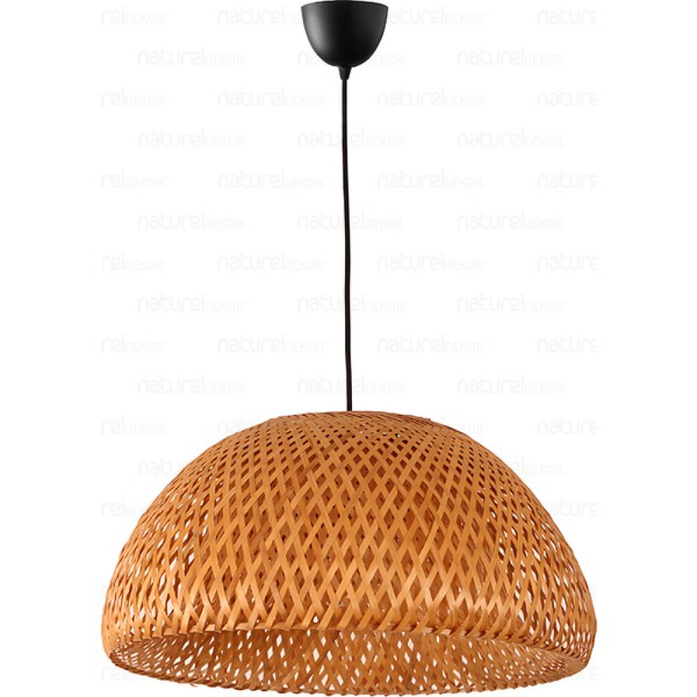 Bohem Bambu Boja Pendant Sarkıt Avize Lamba 45 cm - Iskandinav, Modern, Bohem, Rattan Aydınlatma Avize Fiyatı